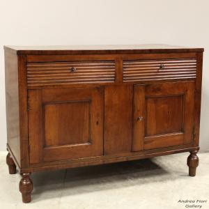 Antique Charles X walnut credenza - Italy, 19th century